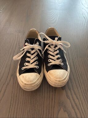 Converse Black Low-Top Sneakers with White Accents